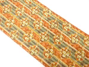 組紐に花瓶模様織り出し　名古屋帯